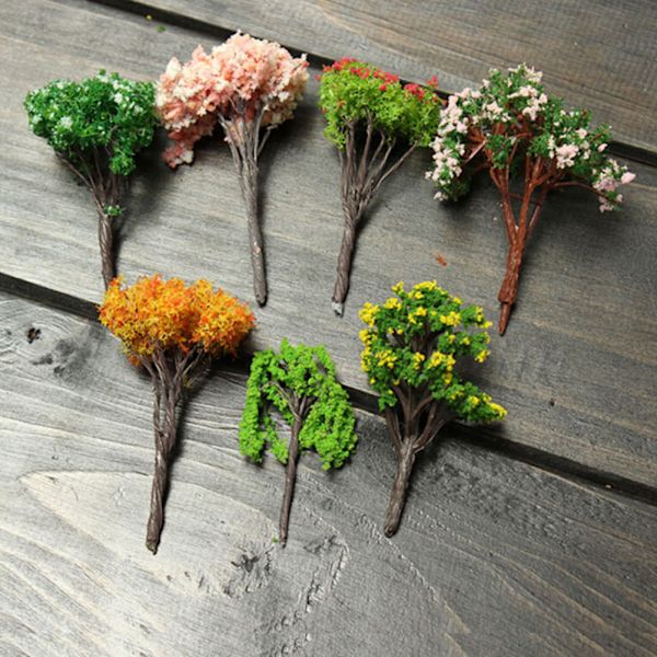 Trær for Miniatyr Fairy Garden Ornament Dukkehus Pot Figuri Willow