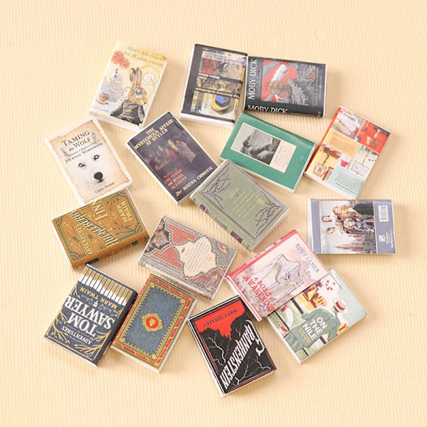 1:12 Dollhouse Miniture Simulation Englanti Book Furniture Ornam A10