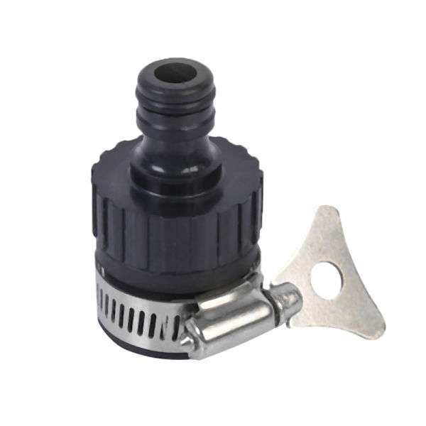 Universell vattenkranadapter Plast slangkoppling Snabbkoppling Black