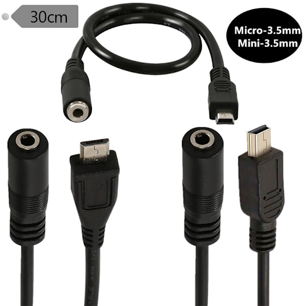 Adapter för mikro USB till 3,5 mm-jack för hörlurar hörlurskabel 1(Micro USB)