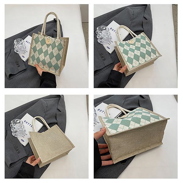 Lin Matposer For Dame Liten Matpose Oppbevaring Tote Bag Fu A10
