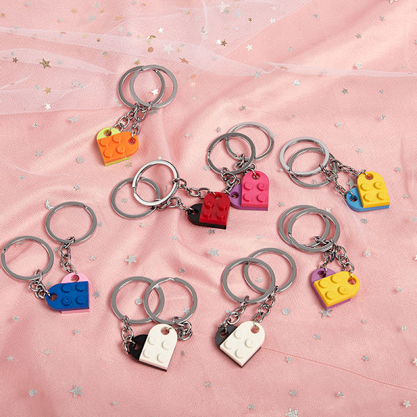2 kpl e Love Heart Brick -riipussydänkaulakoru tyttöystäville C