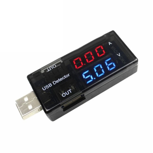 USB Strømspenning Ladedetektor Tester Batterivoltmeter
