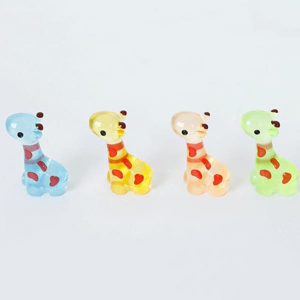 10 st Mini Lysande Giraff Miniatyrer e Djurfigurer För Mic A7