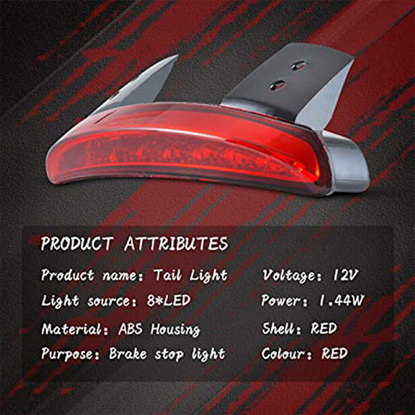 Montering av Motorcykel XL883 1200 Led Baklykta bak Red