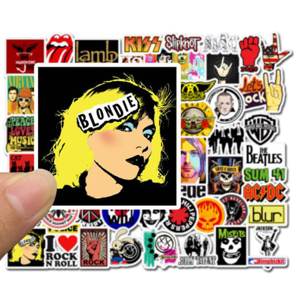 52 stk Rock and Roll Hip Hop Punk Music Band Stickers til telefonen