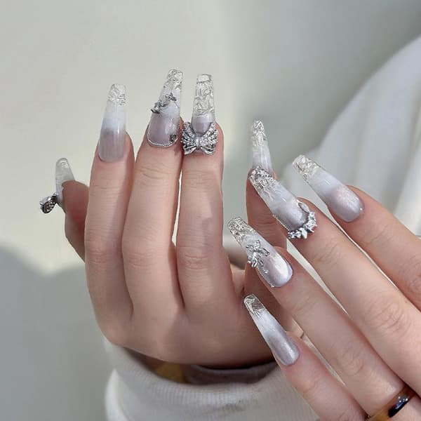 Nye sommerfugl-zirkon-rhinestone-negl-tilbehør glitrende full A