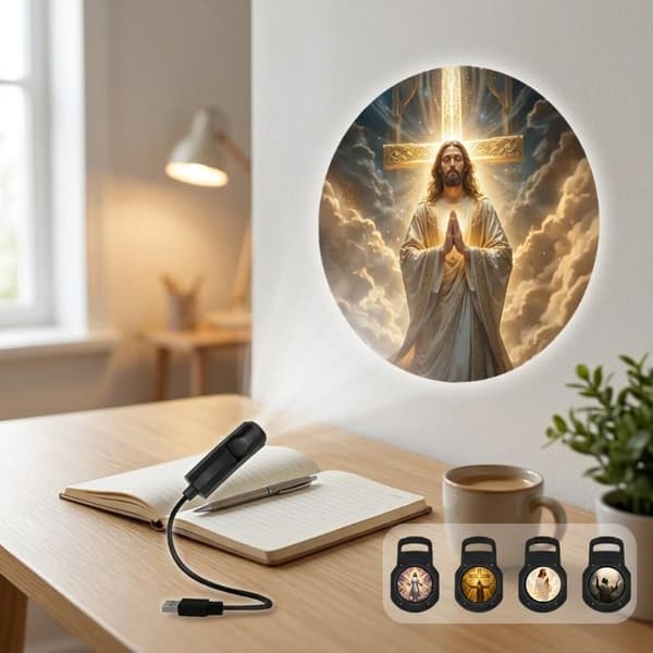 USB kyrkans julkrubba projektorlampa 6 mönster justerbar LE 1 Set