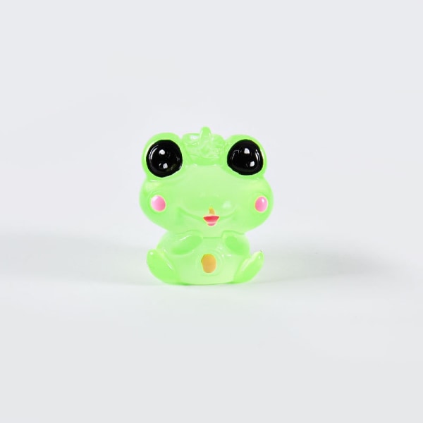 Mini Luminous Frog Ornament Animal Doll Dollhouse Car Micro Lan A2