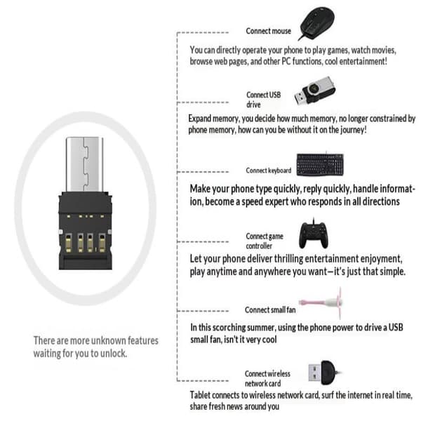 Yleiskäyttöinen Type C Micro USB - USB 20 OTG -sovitinliitin