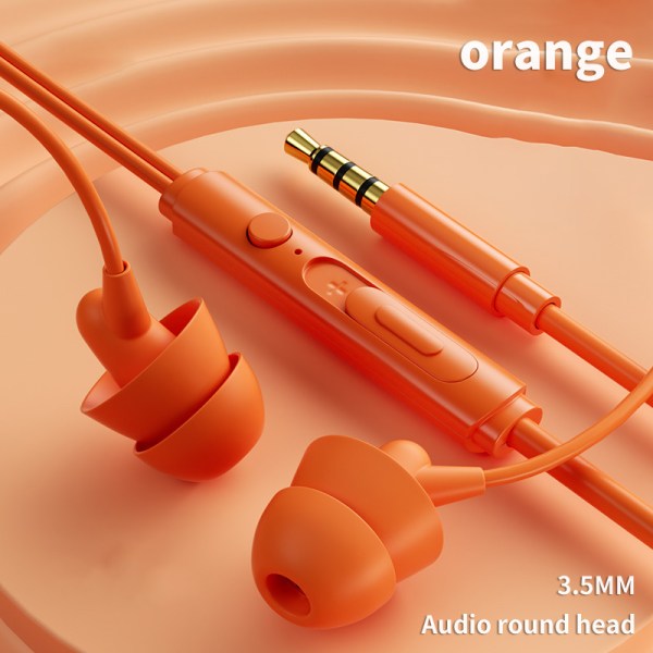 In-ear sömnhörlurar i silikon för sömnhörna på sidan Orange-3.5mm