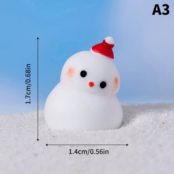 1 stk Mini e Julepynt Dekorasjon Julenissen Miniatyr Mikro A2