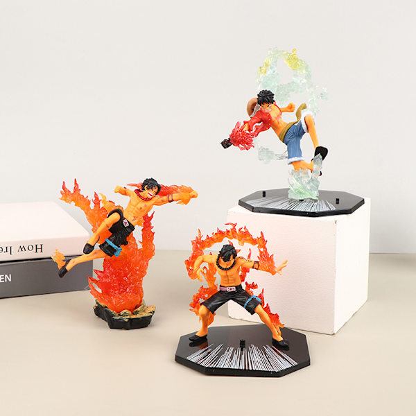 18 cm One Piece Figure Fire Fist Portgas·D· Ace Monkey·D·Luffy M 9