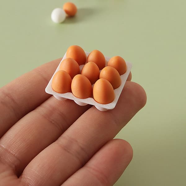 1/12 Dukkehus Mini Eggbrett Eggboks Modell Dukkehus Kjøkken Eg A4