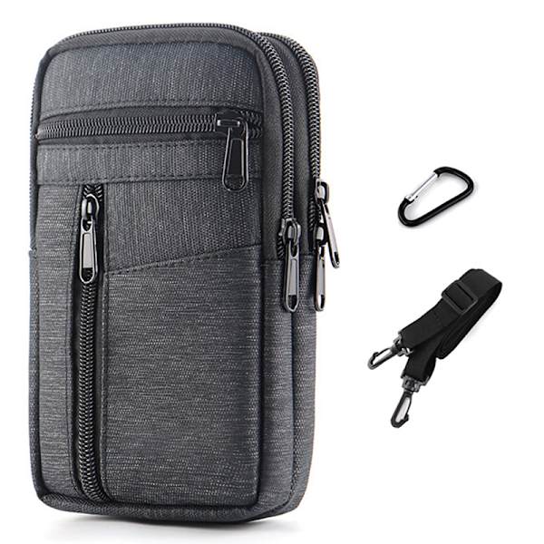 Vattentät Dam Midjeväska Handväska Dubbellager Utomhus Tactical Gray