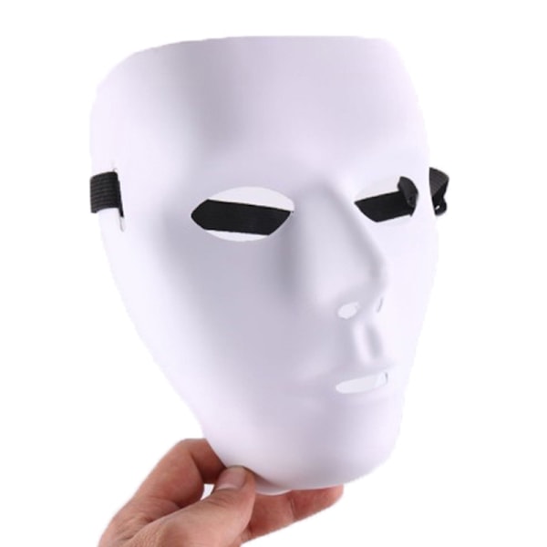 Halloween Cool PVC Kamen Rider Ghost Dance Hip Hop Maske Hvid N A4