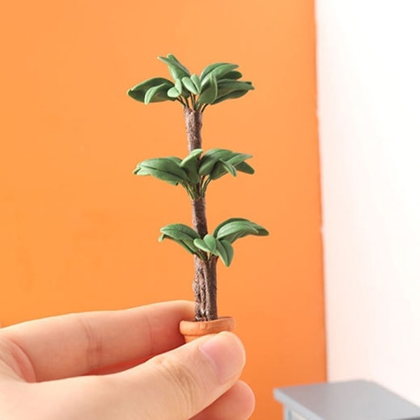 1:12 Nukkekoti Miniatyyri ruukkukasvatettu Fortune Tree Pot Bonsai Garden