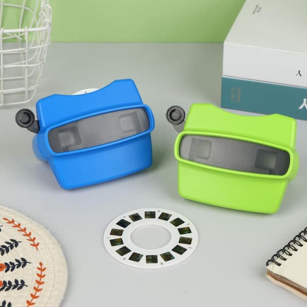 Uusi 3D View-Master 3D-opetusnäkymäkone 7 kuvaa Mini Th space theme