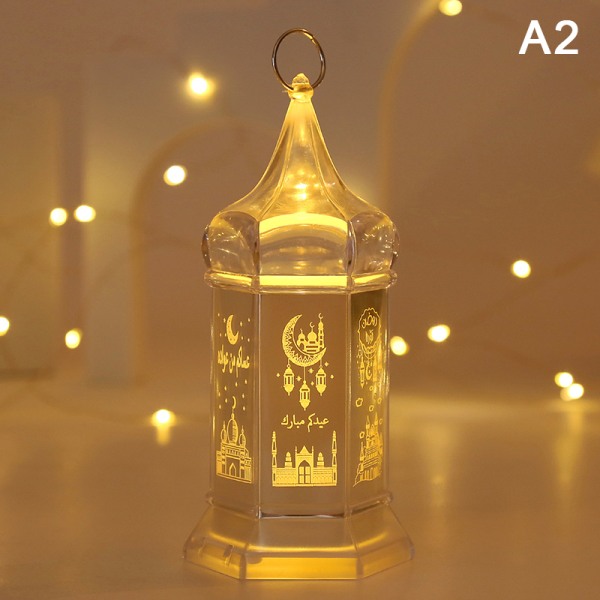 Moon Castle LED Wind Lantern Eid Mubarak Party Decor Islamic Mu A1