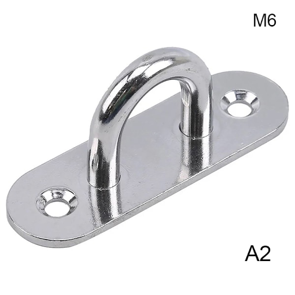 M5/6/8 Krog Kroge Øjeplade Tung Aflang Pligt Stål Rustfrit P M6 6x2x2.5cm
