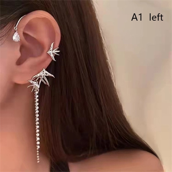 Udsøgt dyrefuglemønster øreindpakningstøj kvast kvinder Earrin A1