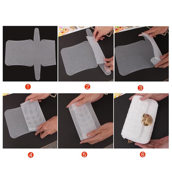1 sæt Væve Plastic Mesh Plastic Mesh Kit Med Metal Kæde Bu Set 1
