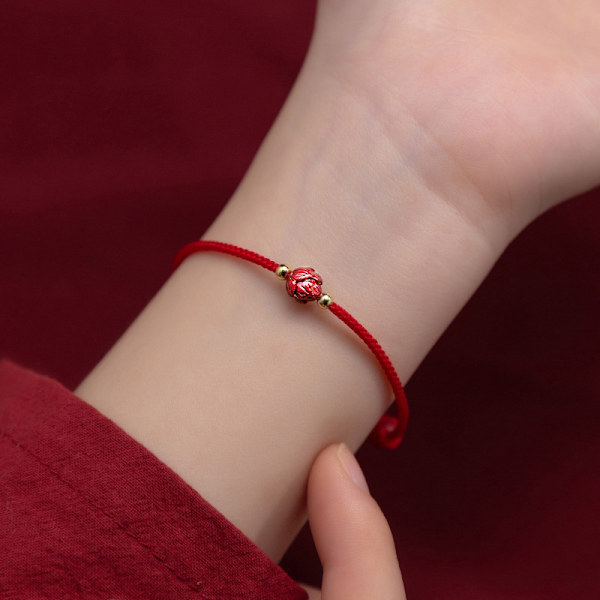 Tibetansk buddhistisk Lotus Perlearmbånd Håndlavet Flettet Adjusta A3