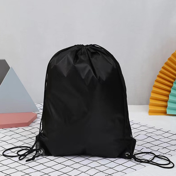 210D polyester vattentät hopfällbar ryggsäck med paketfickor Black