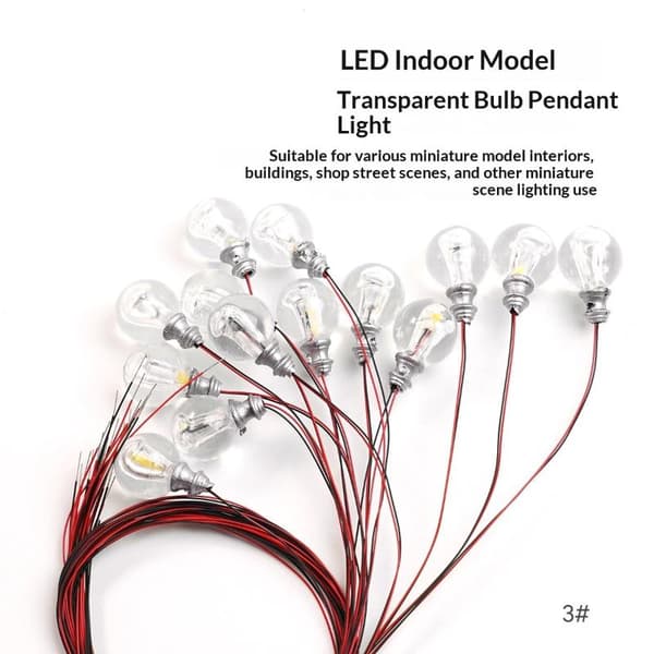 5 stk. 3V miniature LED-lampe modellys til gør-det-selv modelfremstilling/Do 150 white