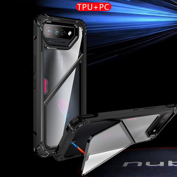 proof case för Asus ROG Phone 7 Ultimate Rog7 Hard PC + TPU Hyb transparent