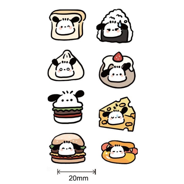 Anime Dog Roll Stickers Kawaii dekorative forseglingsmærkat Pakke