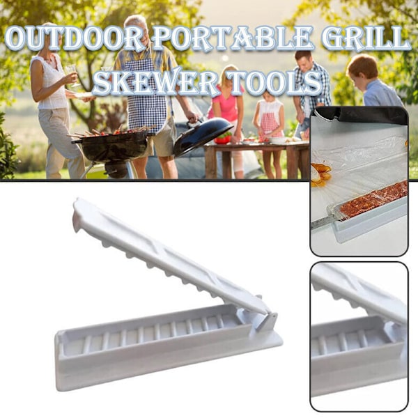 Single Row Kebab Maker Meat Skewer hine Kebab Press Maker BBQ S White