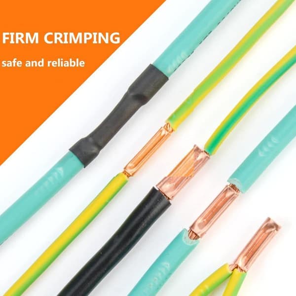 125/250 stk. ledningsferruler sæt 7 størrelser kobber crimp-stik ikke-isoleret A1