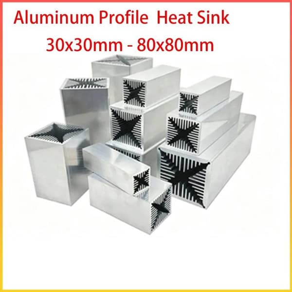 1 stk. 6063 aluminiumsprofil højeffekt luftkølet køleplade vind L100 x W30 x H30