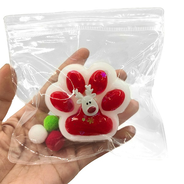 Julekatt Pote Squishy Fidget Leke e Katt Pote Silikon Avspenningsleke