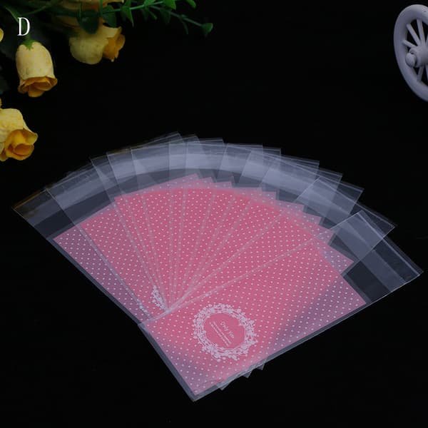 100 stk. Mini plastik cookie emballage cupcake wrapper poser opp s C