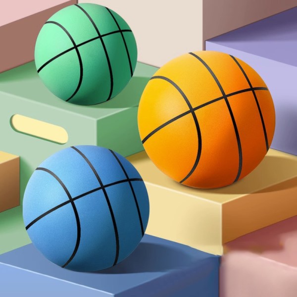 Silent Training Basketball Højdensitetsskum indendørs sportsbold Orange