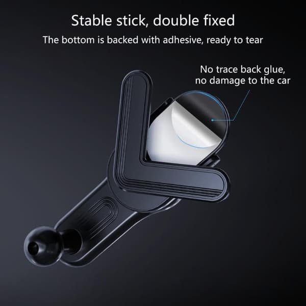 Universal bilskjermholder 16 mm kulehodebase for biltelefon Black
