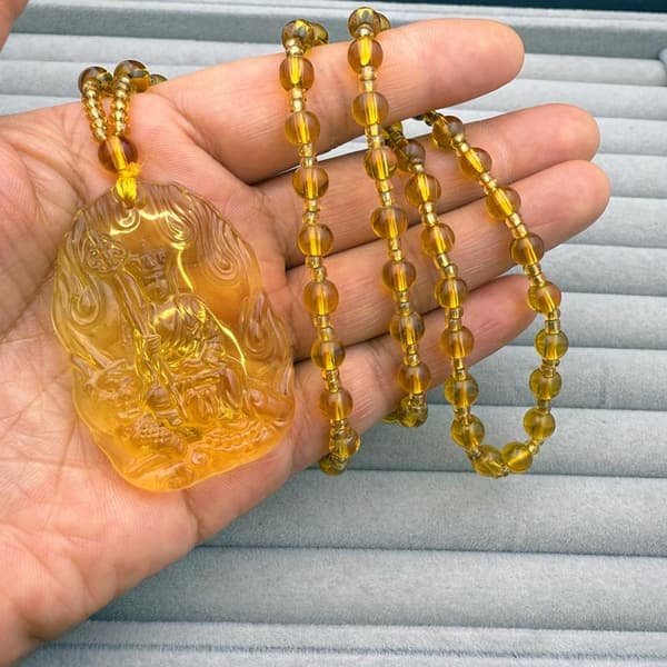 Ksitigarbha Bodhisattva -riipus kaulakoru Buddha Lucky Amulet Pe A2