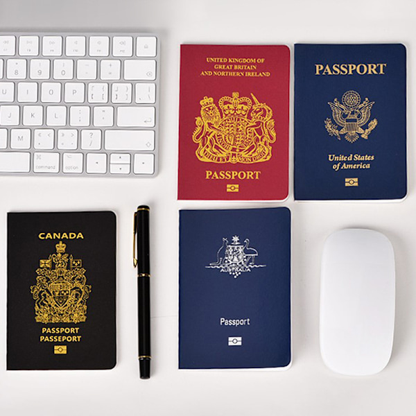 Rejsepas Holder PU Læder Passport Beskyttelsescover Fas A6