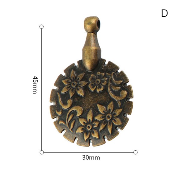 Retro metall trådbryter skive garn rund form antikk brons D