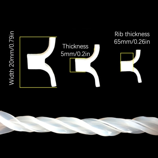 18-24 cm Silikone-udskiftning gennemsigtig pakning hjemmetrykkoger 24CM