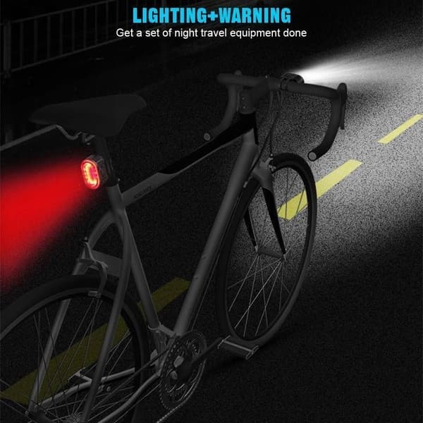 Pyöränvalot Vedenpitävä LED-valo LED USB-ladattava ajovalo Tailight