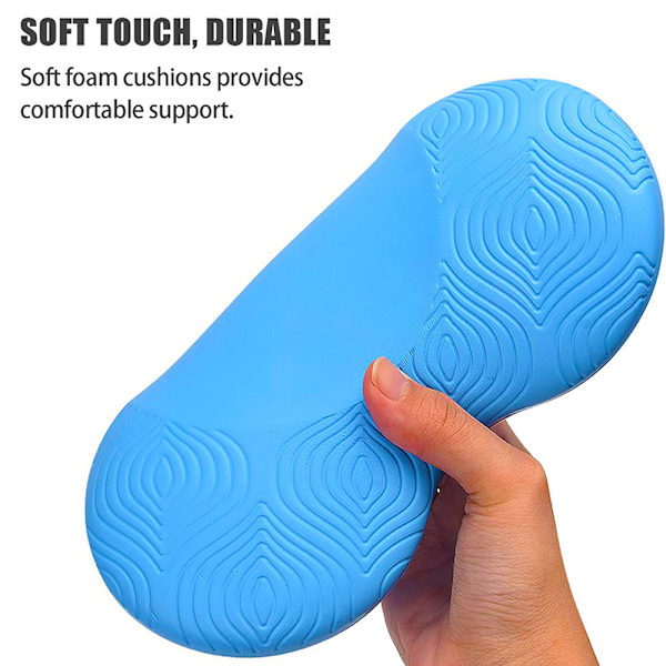 1 Pack Knäskydd Handled Anti-Slip Solid Color Protective Mat Yoga grey