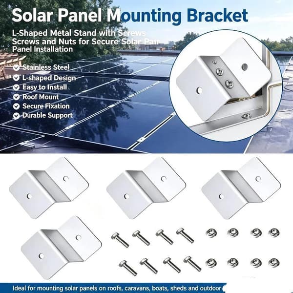 Solpanel Z-fästen Monteringssatser med muttrar och bultar A1