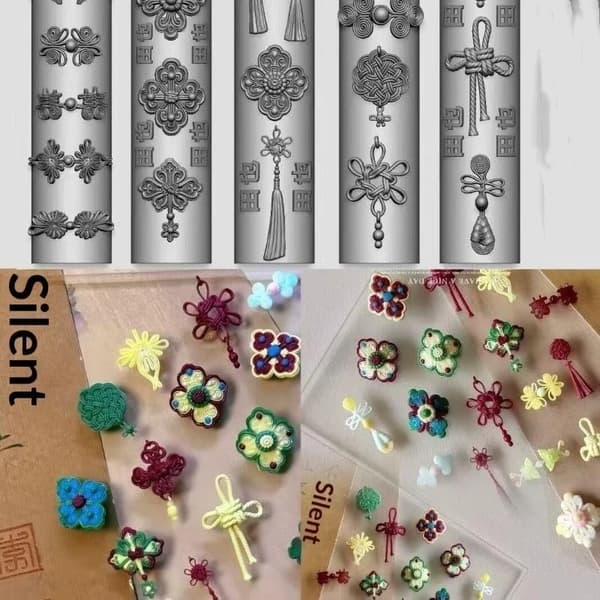 3D Barok Engel Negleform Silikone Neglekunst Charms DIY Værktøj Te D