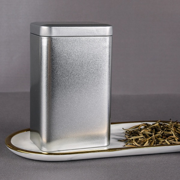 Metall retro fyrkantig teburk case med lock Packagi Gold
