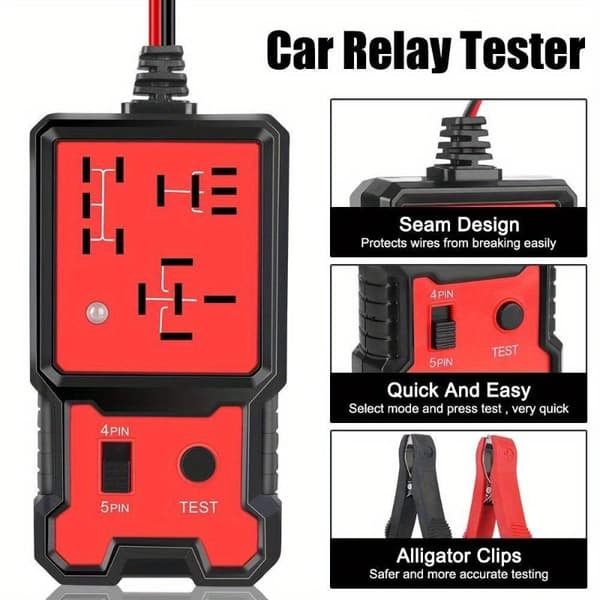 Bilrelé-tester Spenningstester Universal 12V Bilbatterikontroll A1