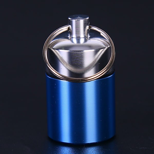 Mini bærbart aluminiumsæske Bære flaske Ørepropper Box nøglering