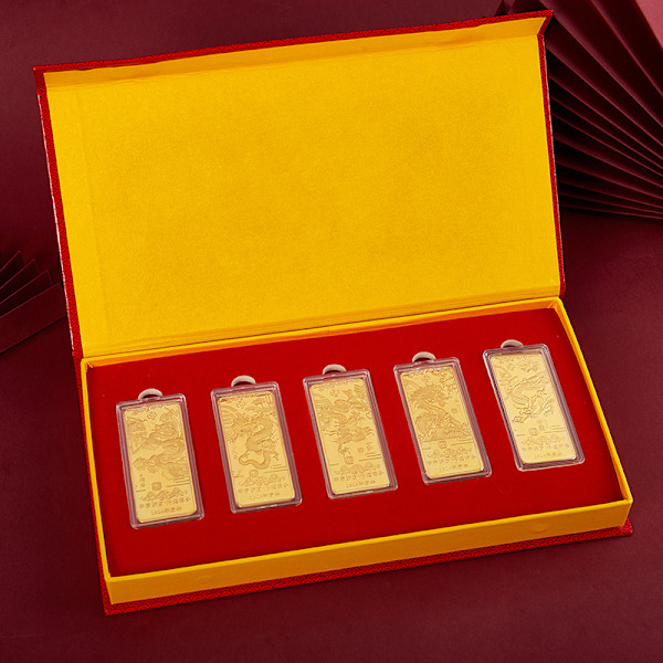 2024 Årets Drage-zodiak Guldbar Traditionel Guldbarre 6pcs/set